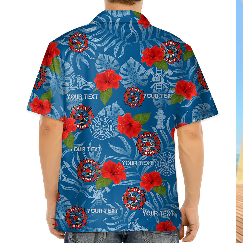 Personalized Hawaiian Shirt Custom Fire Department Gift For Firefighters CustomHawaiian Shirt K1702