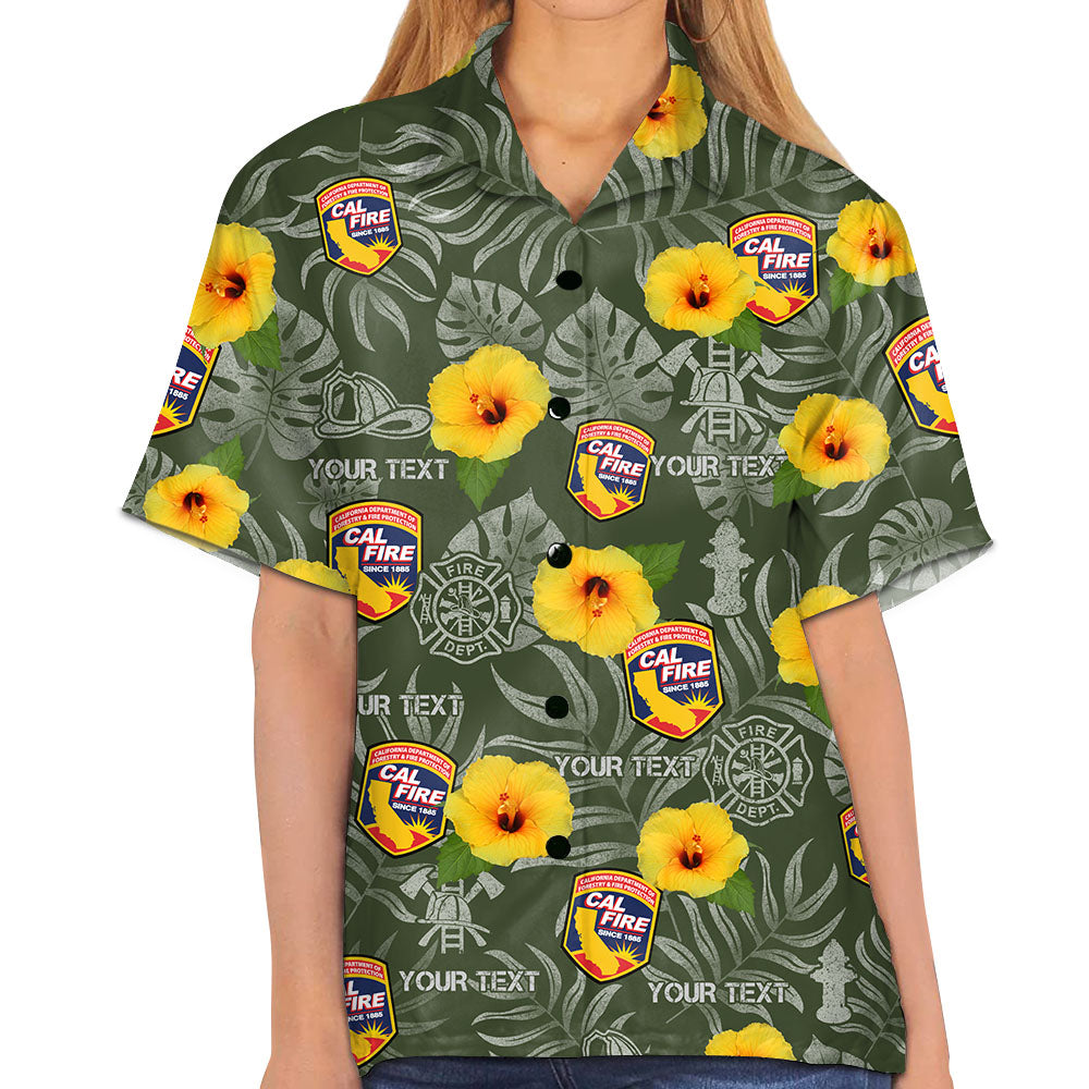 Personalized Hawaiian Shirt Custom Fire Department Gift For Firefighters CustomHawaiian Shirt K1702