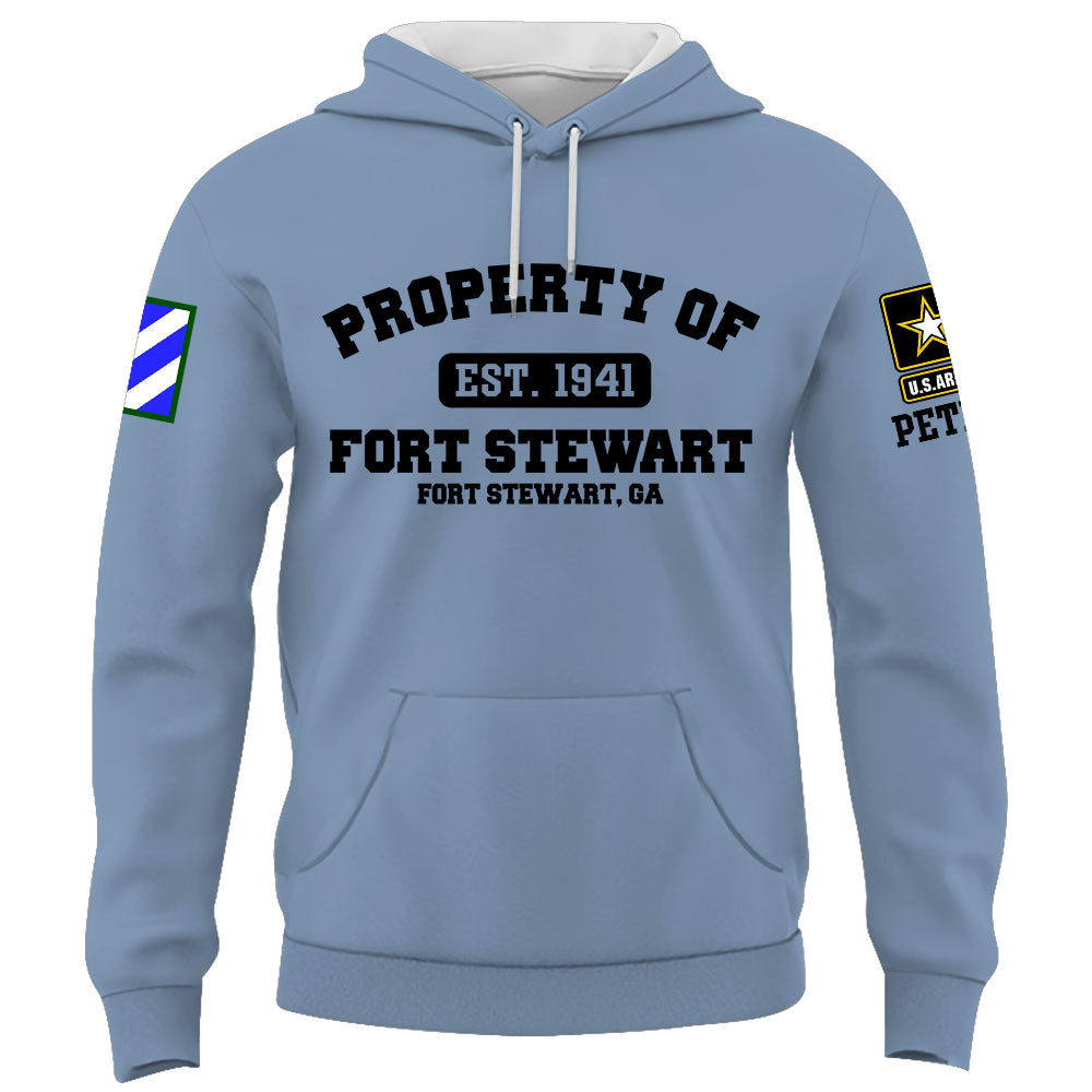 Custom Shirt Military Base Property of Fort Benning US Veteran All Branch Gift K1702 Trhn