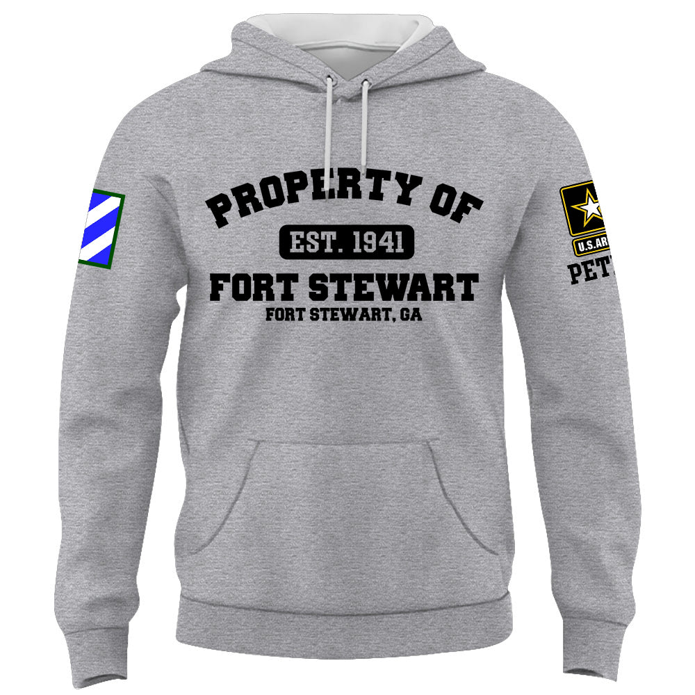 Custom Shirt Military Base Property of Fort Benning US Veteran All Branch Gift K1702 Trhn
