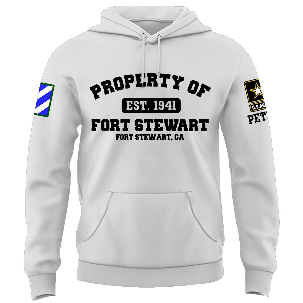 Custom Shirt Military Base Property of Fort Benning US Veteran All Branch Gift K1702 Trhn