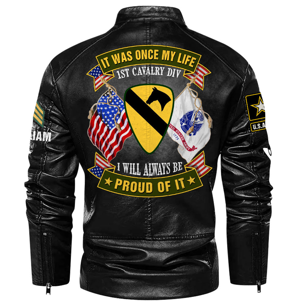 Custom Leather Jackets It Was Once My Life US Veteran I Will Always Be Proud Of It Gift For Veteran K1702 Trhn