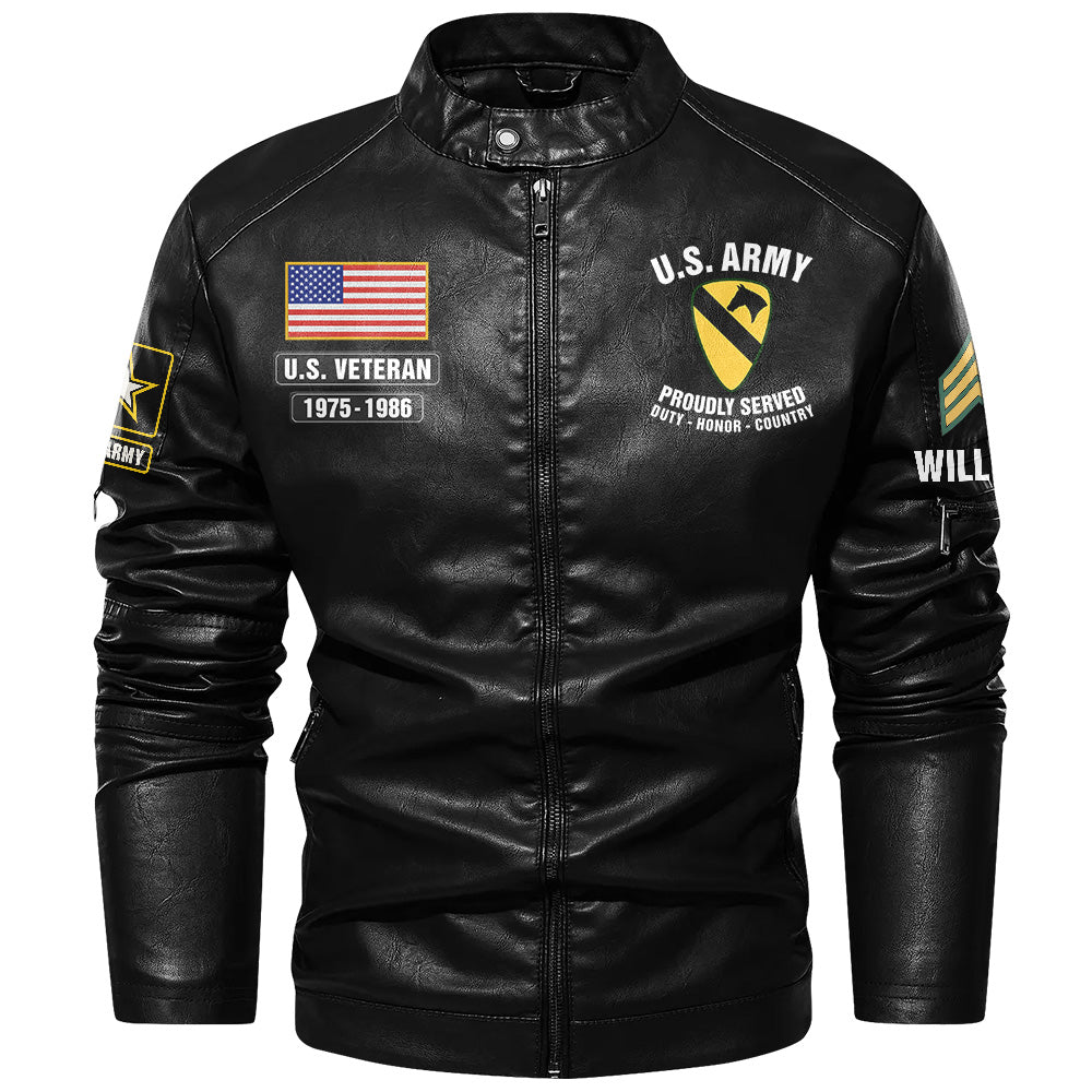 Custom Leather Jackets It Was Once My Life US Veteran I Will Always Be Proud Of It Gift For Veteran K1702 Trhn