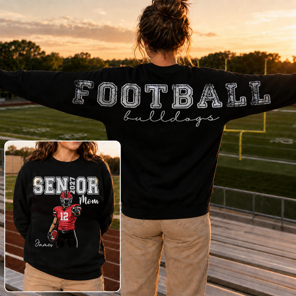 Custom Senior Football Mom Sweatshirt, Senior Night 2027 L0411 Nh00