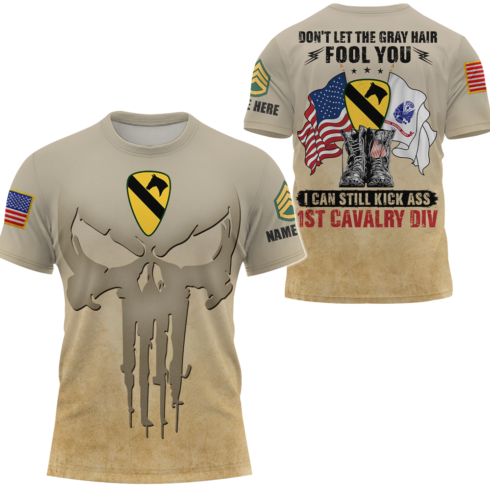 Personalized All Over Print Shirt Don't Let The Gray Hair Fool You Veteran Personalized Shirt For Veteran K1702