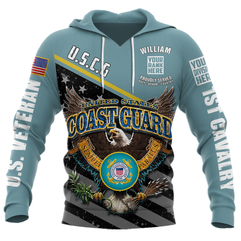 Personalized Shirt Branch Division Rank Proudly Served Duty Honor Country All Over Print Shirt Gift For Veterans K1702