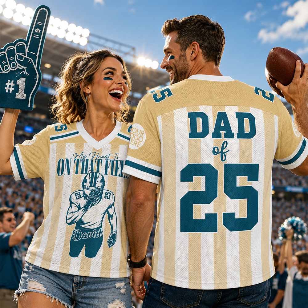 Custom My Heart Is On That Field Football Jersey For Football Players L0411 Hv01