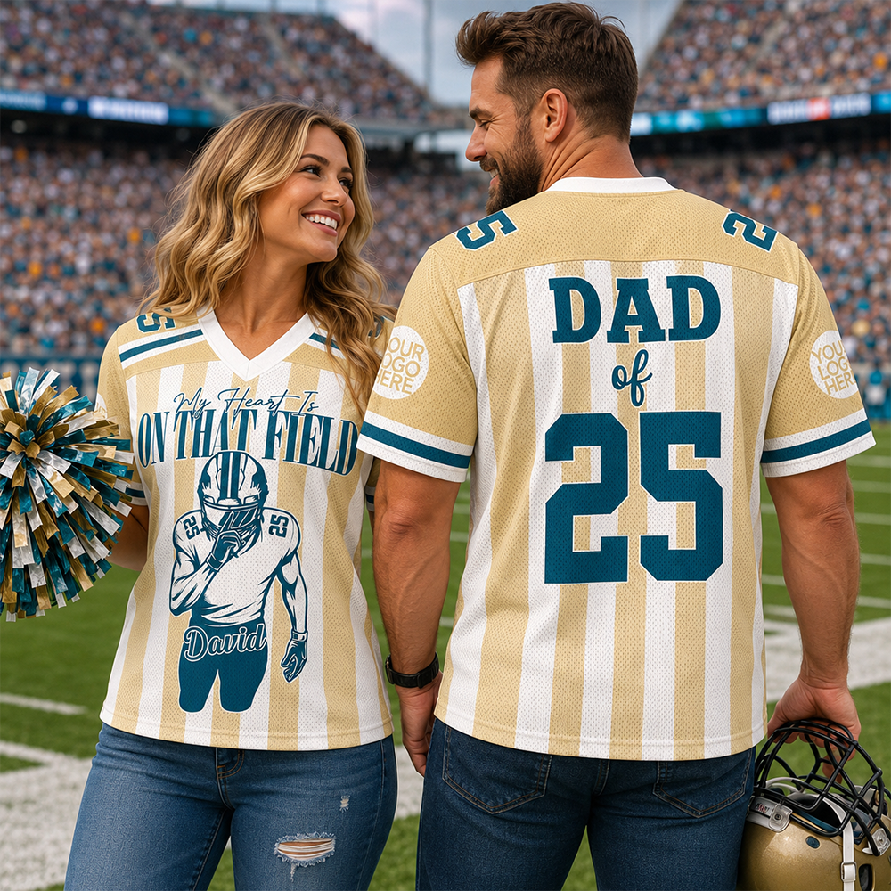 Custom My Heart Is On That Field Football Jersey For Football Players L0411 Hv01