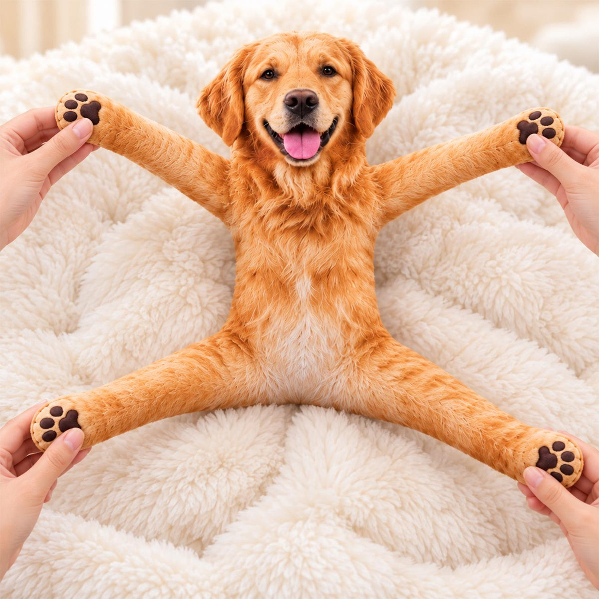 Personalized Golden Retriever Photo Pet Squishy Toy Poseable Plush Doll, Funny Gift For Dog Mom, Dad, Cat Lover T1807 Hv01 NT01