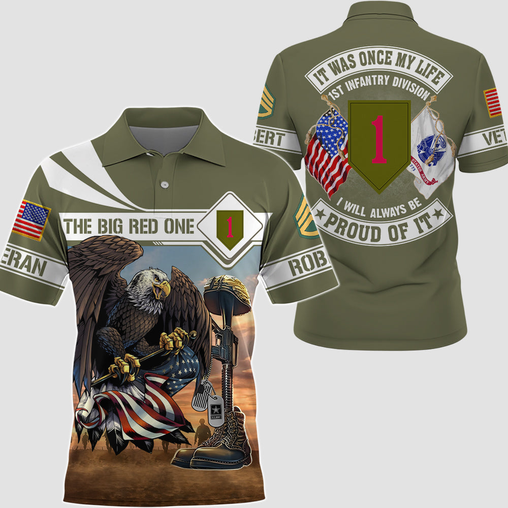 Personalized All Over Print Shirt It Was Once My Life US Veteran I Will Always Be Proud Of It Eagle America Gift For Veteran K1702 Trhn