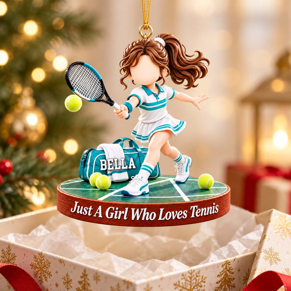 Personalized Tennis Boy Tennis Girl Christmas Ornament Vr2 Pt99