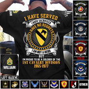 Custom Veteran Shirt I Have Served I Have Sacrificed I Have No Regrets Custom Division Rank For Veterans Military Gift K1702 MT2