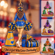 Custom Cheerleader Acrylic Ornament, Senior Night Cheer Girl, Cheer Coach Gift L0411 Pt99