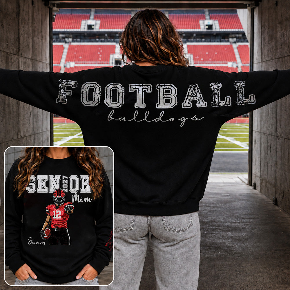 Custom Senior Football Mom Sweatshirt, Senior Night 2027 L0411 Nh00
