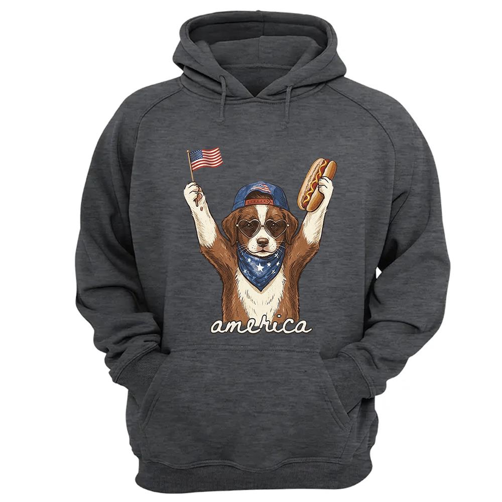 Custom Dog Cat Photo Shirt – Patriotic Pet Lover T-Shirt