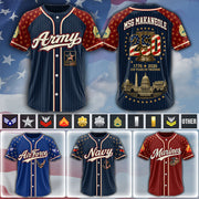 Personalized Military 250 Baseball Jersey, Custom Name Number USA 1776 2026 Jersey, Veterans K1702 MT2