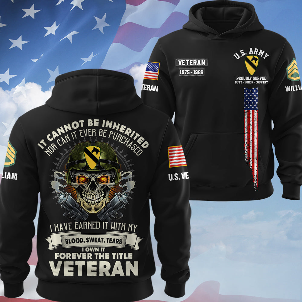 All Over Print Shirt Custom Shirt Veteran It Cannot Be Inherited Nor Can It Purchased Custom Division Military Gift For Veterans K1702 Trhn