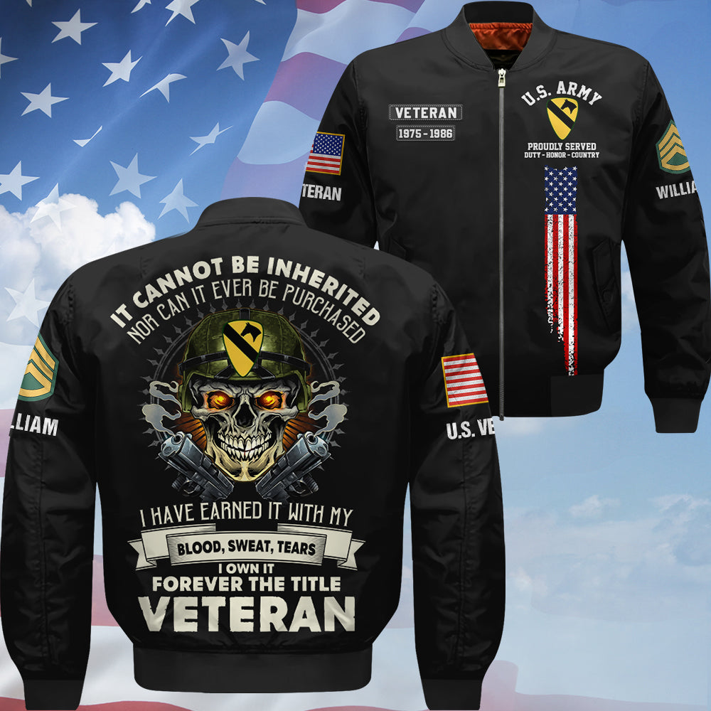 All Over Print Shirt Custom Shirt Veteran It Cannot Be Inherited Nor Can It Purchased Custom Division Military Gift For Veterans K1702 Trhn