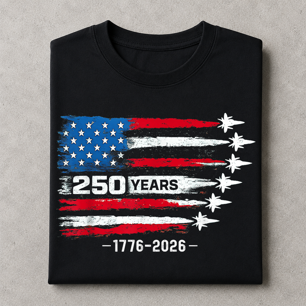 USA 250th Anniversary T-Shirt, America 250 Years 1776-2026 4th of July Tee Hv01