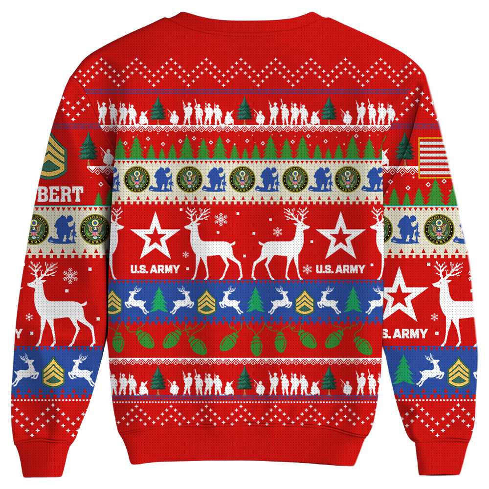 Personalized Custom Veteran Ugly Christmas Sweater Available All Military Branches Custom Division Gift For Veterans Soldier K1702 Trhn