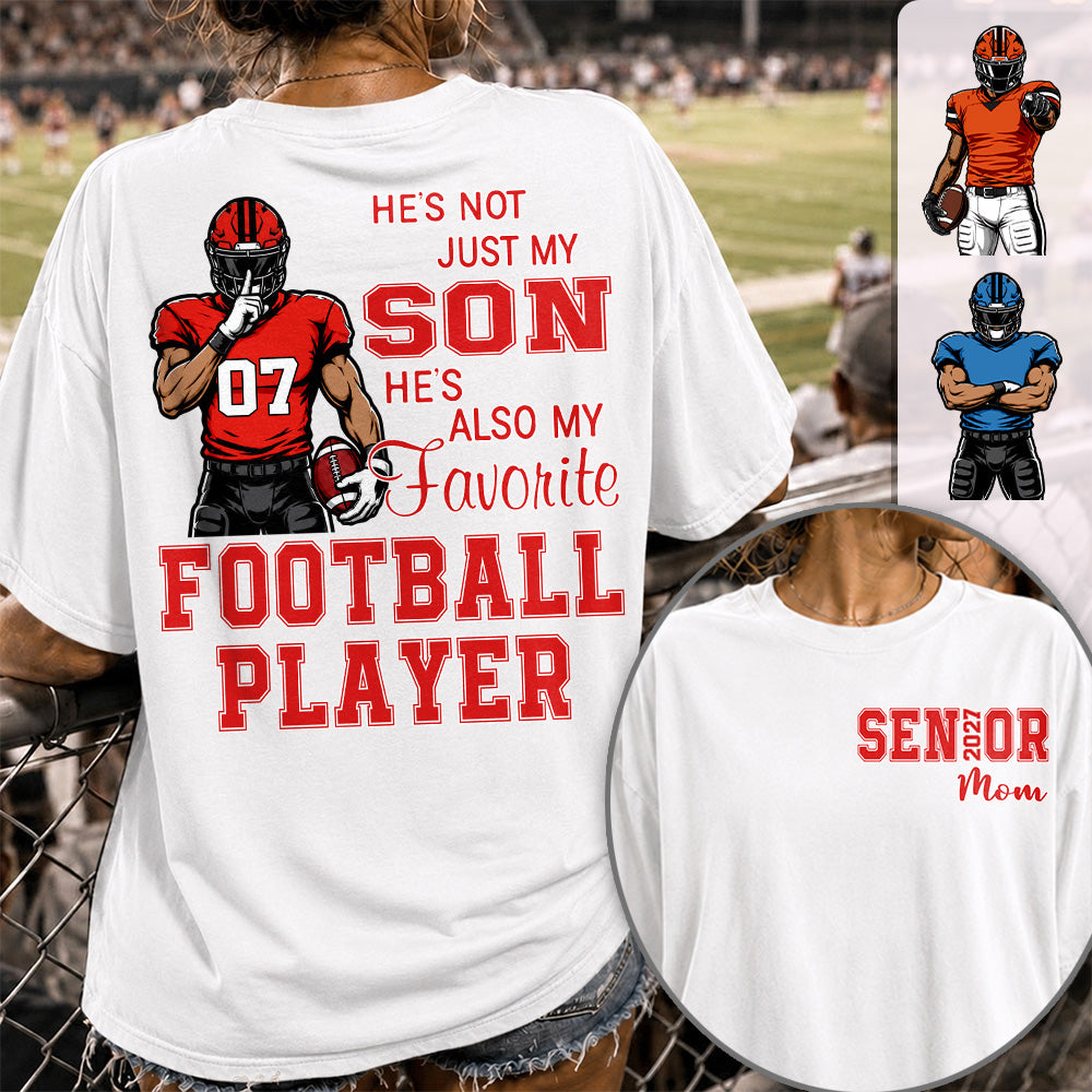 Custom Senior Mom 2027 Football Player Shirt, For Football Lovers L0411 Hv01