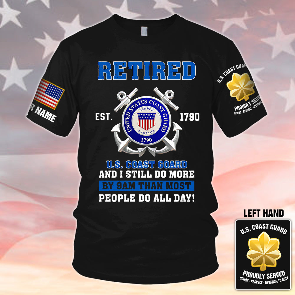 Personalized Retired Army Custom All Branch Gift For Veteran All Over Print Shirt K1702