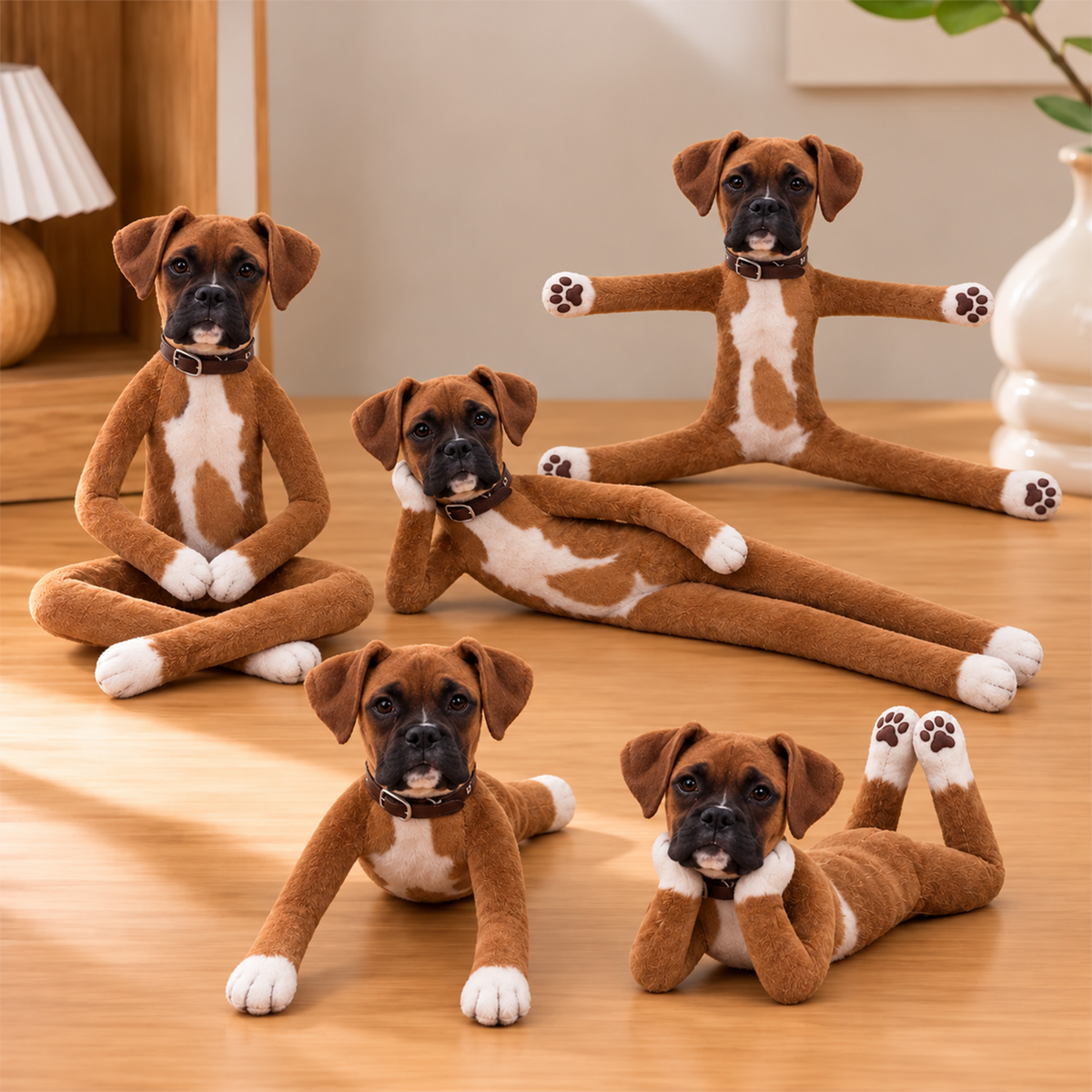 Personalized Boxer Photo Pet Squishy Toy Poseable Plush Doll, Funny Gift For Dog Mom, Dad, Pet Lover T1807 T24 TL06
