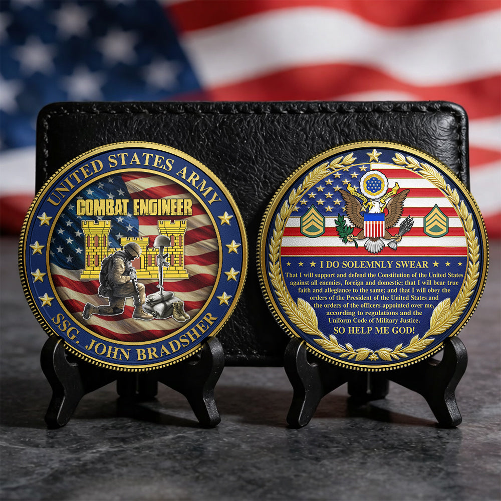 Custom Challenge Coins Oath of Enlistment American Military Gift for Veterans K1702 Trhn