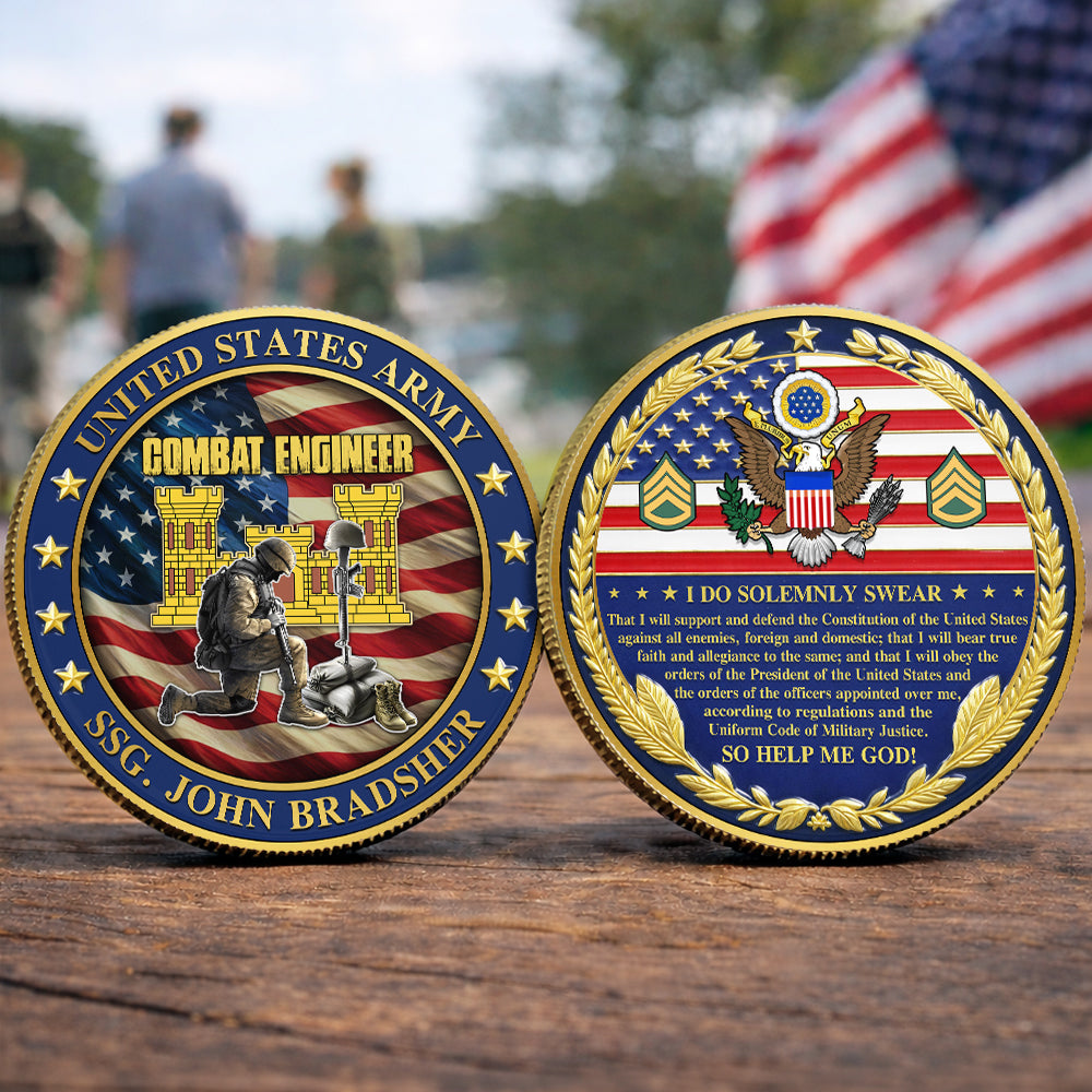 Custom Challenge Coins Oath of Enlistment American Military Gift for Veterans K1702 Trhn