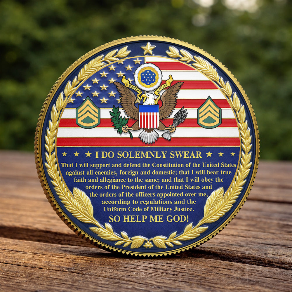 Custom Challenge Coins Oath of Enlistment American Military Gift for Veterans K1702 Trhn