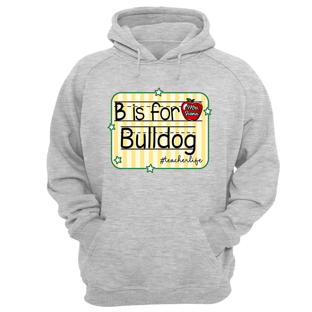 Personalized Retro Stripe School Mascot Custom Apple Name Teacher T-Shirt, Custom Gifts For Teacher Vr2 Nh00