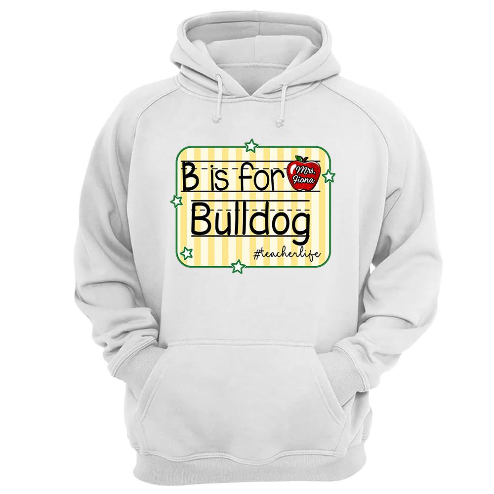 Personalized Retro Stripe School Mascot Custom Apple Name Teacher T-Shirt, Custom Gifts For Teacher Vr2 Nh00