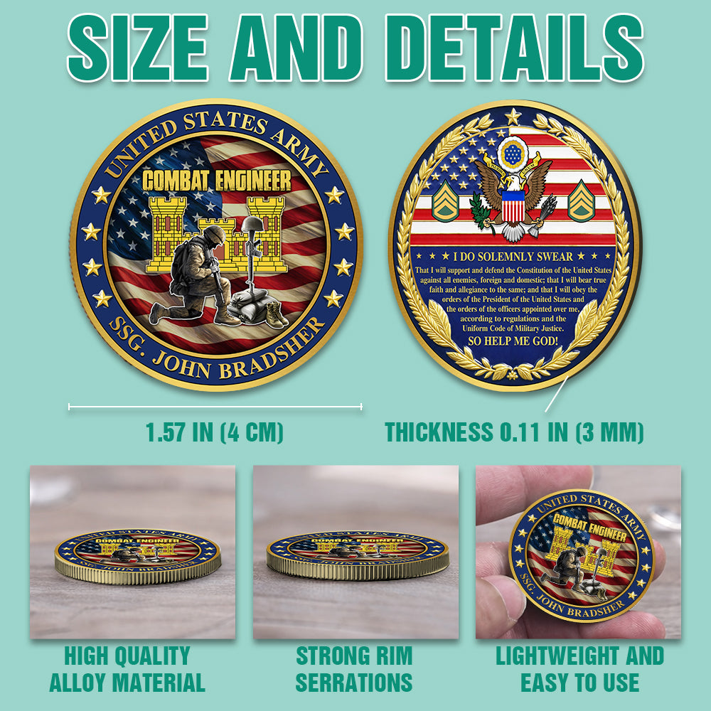 Custom Challenge Coins Oath of Enlistment American Military Gift for Veterans K1702 Trhn