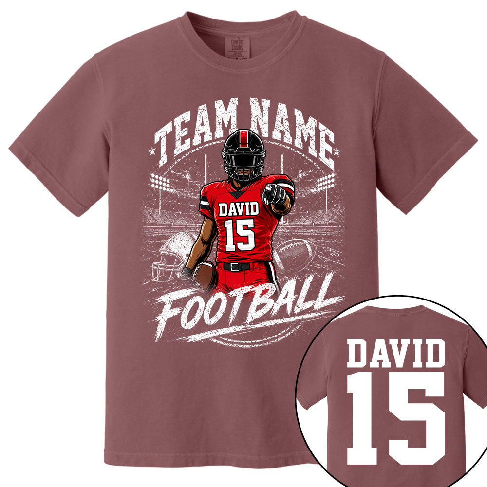 Personalized American Football Team Shirt - Football GameDay Custom Shirt Na02 VH01