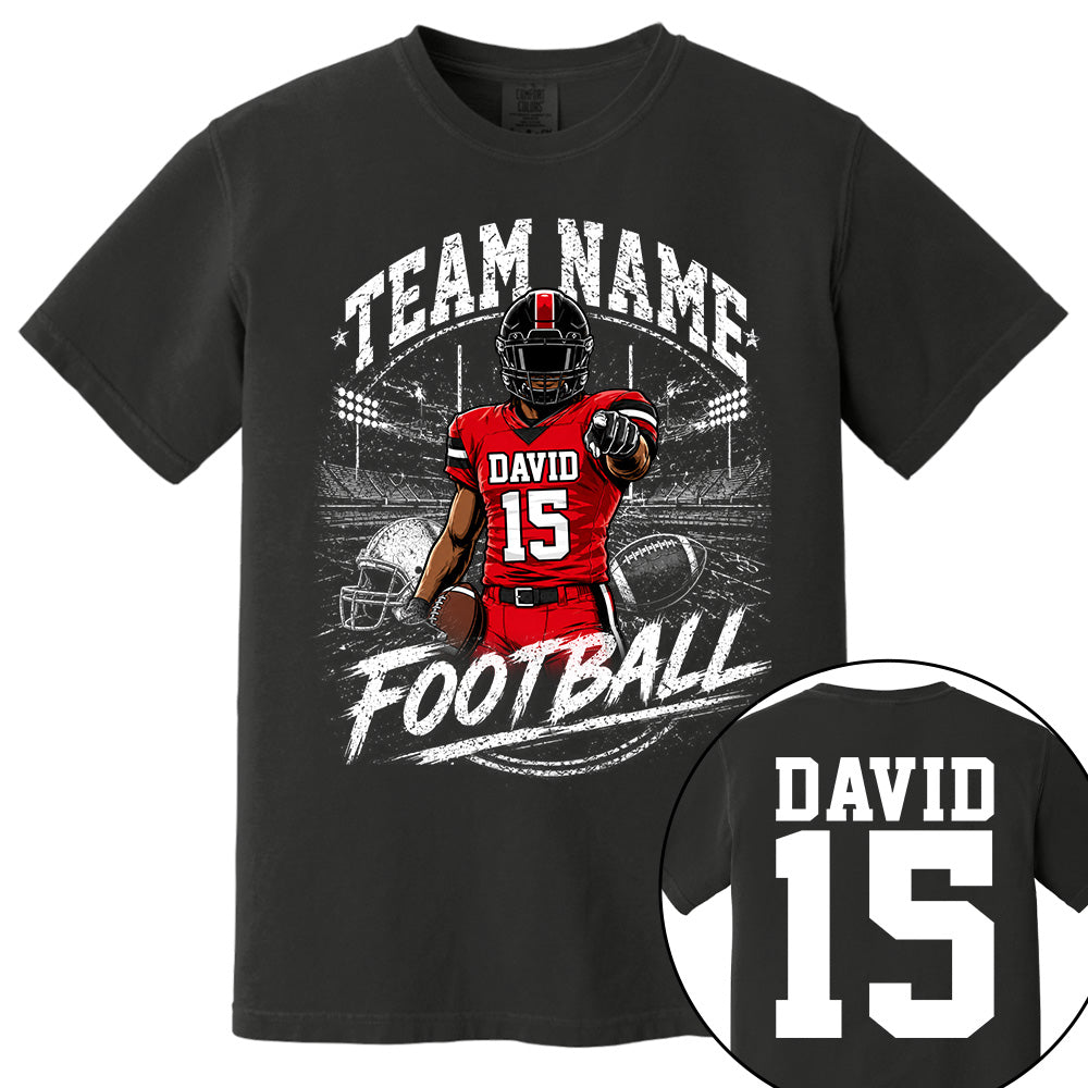 Personalized American Football Team Shirt - Football GameDay Custom Shirt Na02 VH01