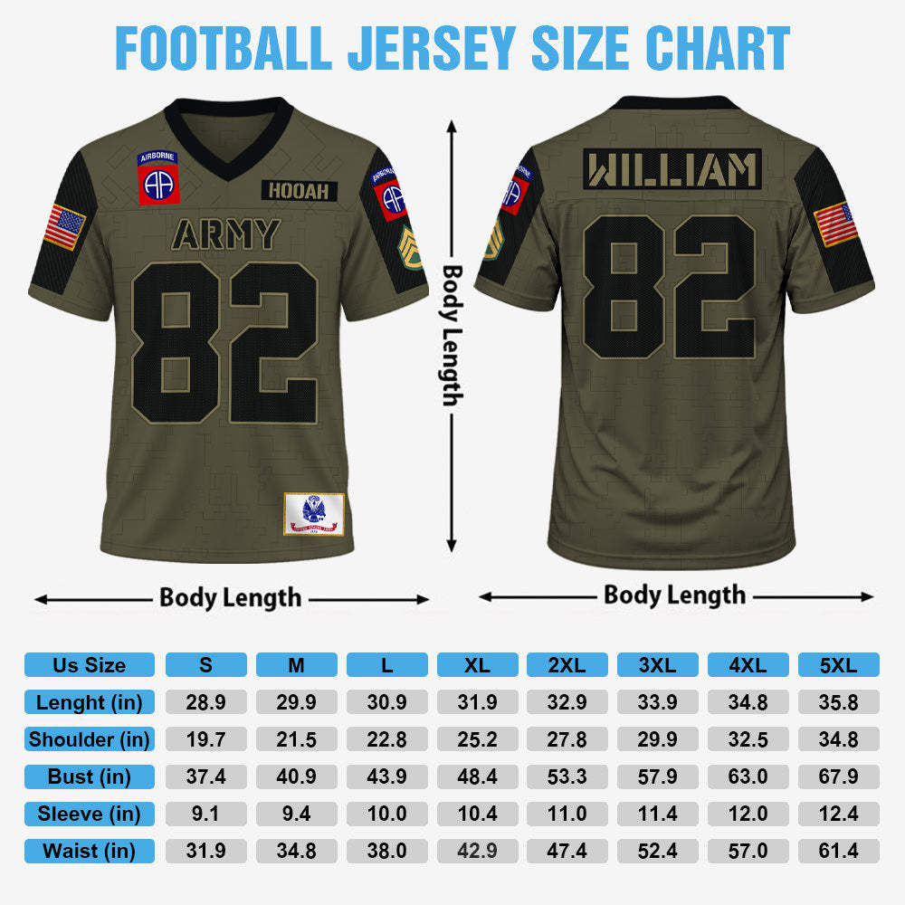 Custom Football Jersey Military Available All Military Branches Gift For Veterans K1702 MT2