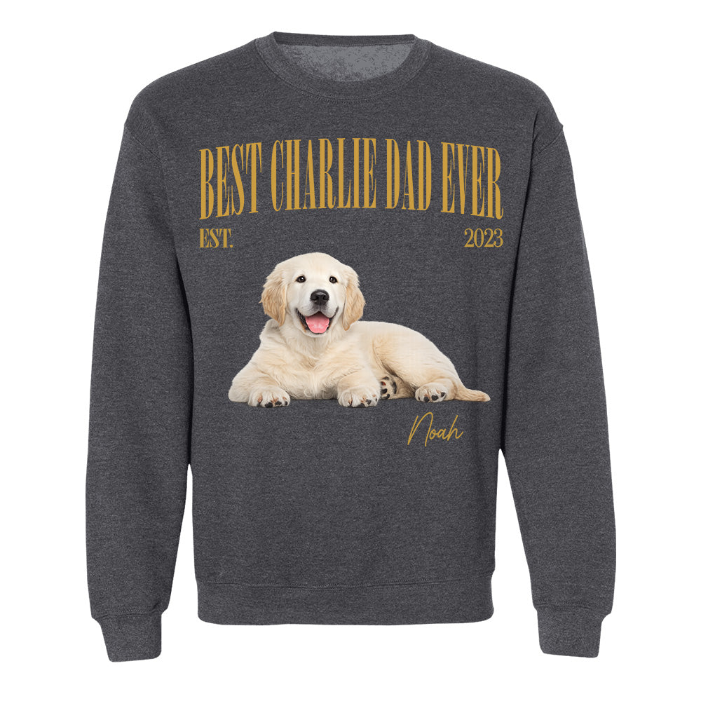Best Dog Dad Ever, Personalized Dog Dad T-Shirt Custom Pet Photo & Name, Father’s Day Gift, American Dog Dads Gifts, Pet Lover Humor MI209 TH23