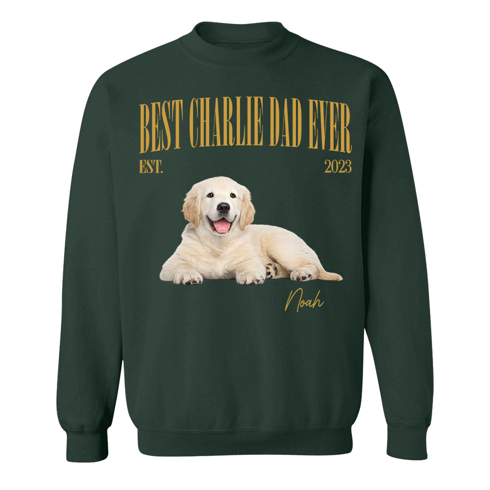 Best Dog Dad Ever, Personalized Dog Dad T-Shirt Custom Pet Photo & Name, Father’s Day Gift, American Dog Dads Gifts, Pet Lover Humor MI209 TH23