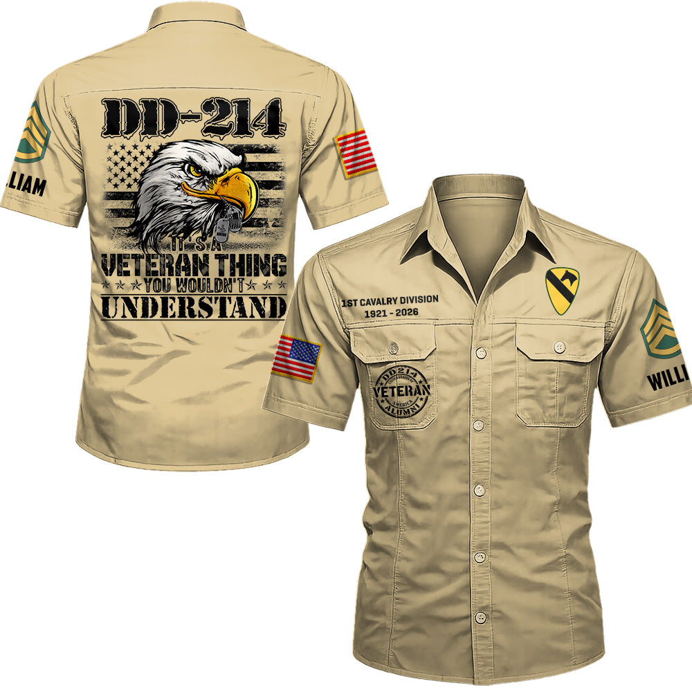 It's A Veteran Thing You Wouldn't Understand Cotton Cargo Shirt, Military Veterans Gift K1702 MT2