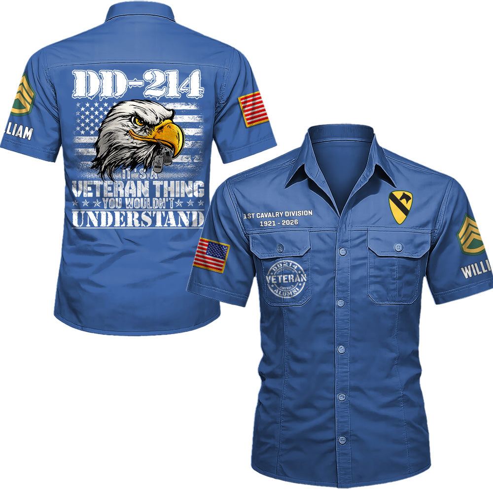 It's A Veteran Thing You Wouldn't Understand Cotton Cargo Shirt, Military Veterans Gift K1702 MT2