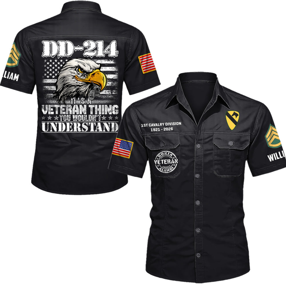 It's A Veteran Thing You Wouldn't Understand Cotton Cargo Shirt, Military Veterans Gift K1702 MT2