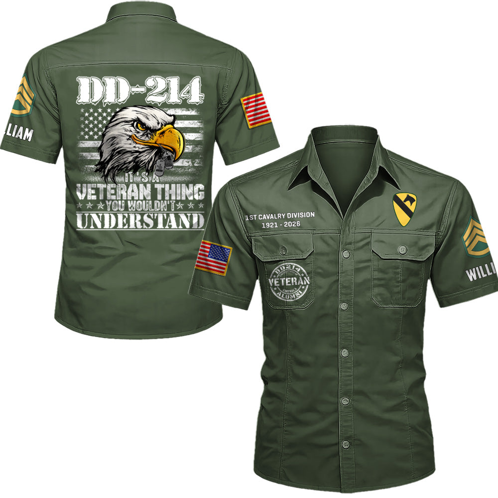 It's A Veteran Thing You Wouldn't Understand Cotton Cargo Shirt, Military Veterans Gift K1702 MT2