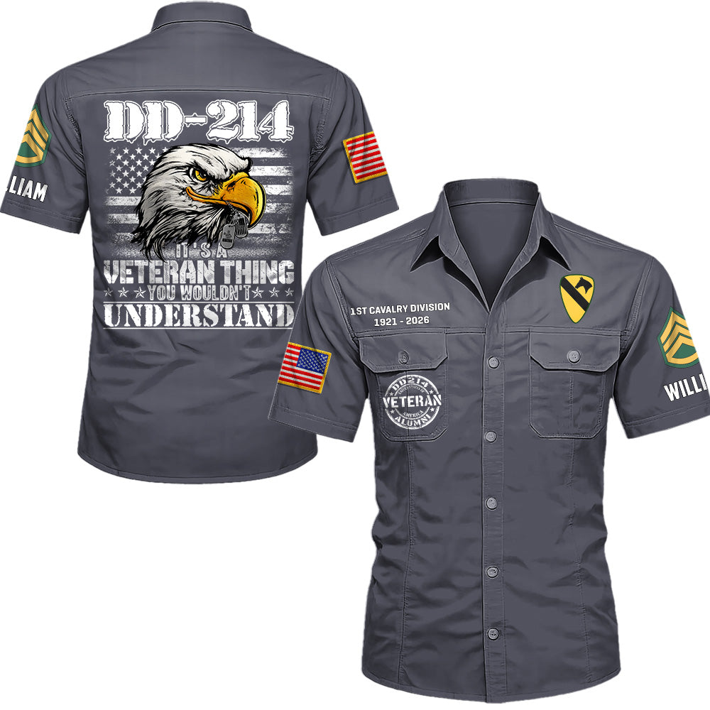 It's A Veteran Thing You Wouldn't Understand Cotton Cargo Shirt, Military Veterans Gift K1702 MT2