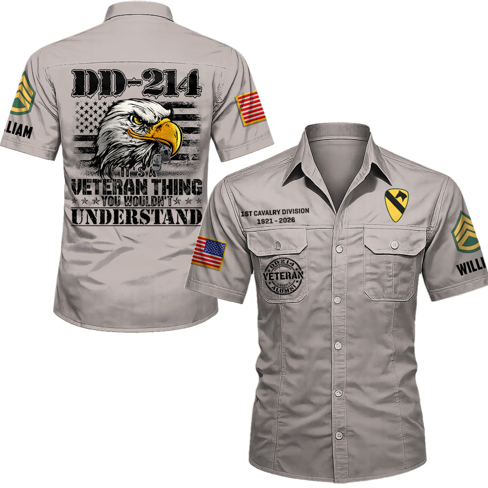 It's A Veteran Thing You Wouldn't Understand Cotton Cargo Shirt, Military Veterans Gift K1702 MT2