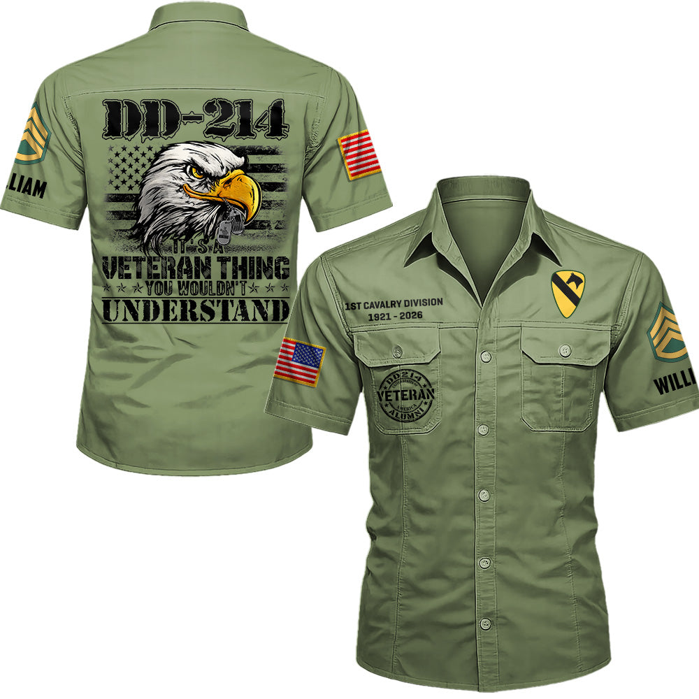 It's A Veteran Thing You Wouldn't Understand Cotton Cargo Shirt, Military Veterans Gift K1702 MT2