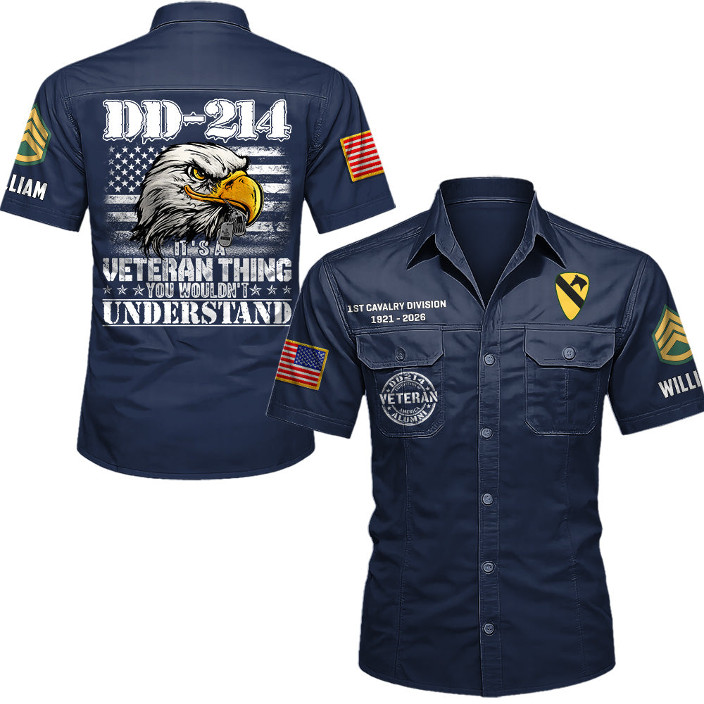 It's A Veteran Thing You Wouldn't Understand Cotton Cargo Shirt, Military Veterans Gift K1702 MT2