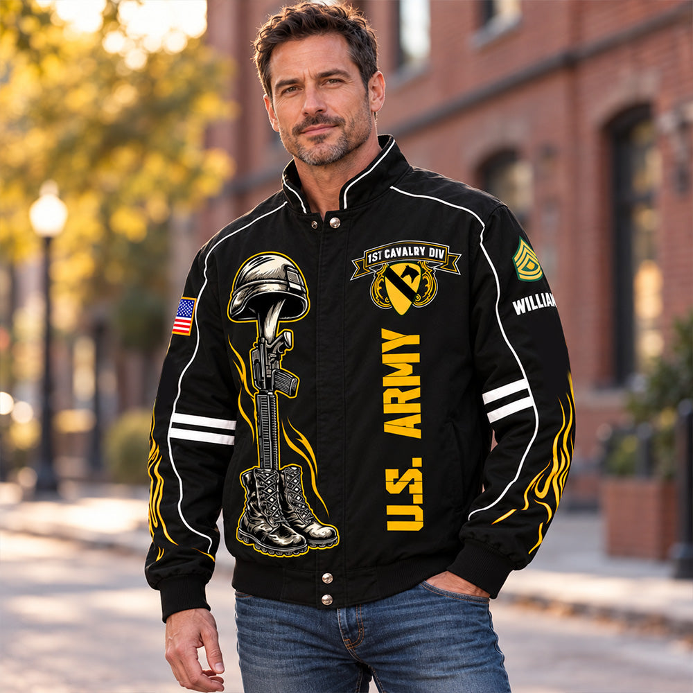 US Veteran Custom Baseball Jackets All Branches Rank Unit Patch For Military Retirement Veteran Dad Grandpa K1702 MT2 VN09