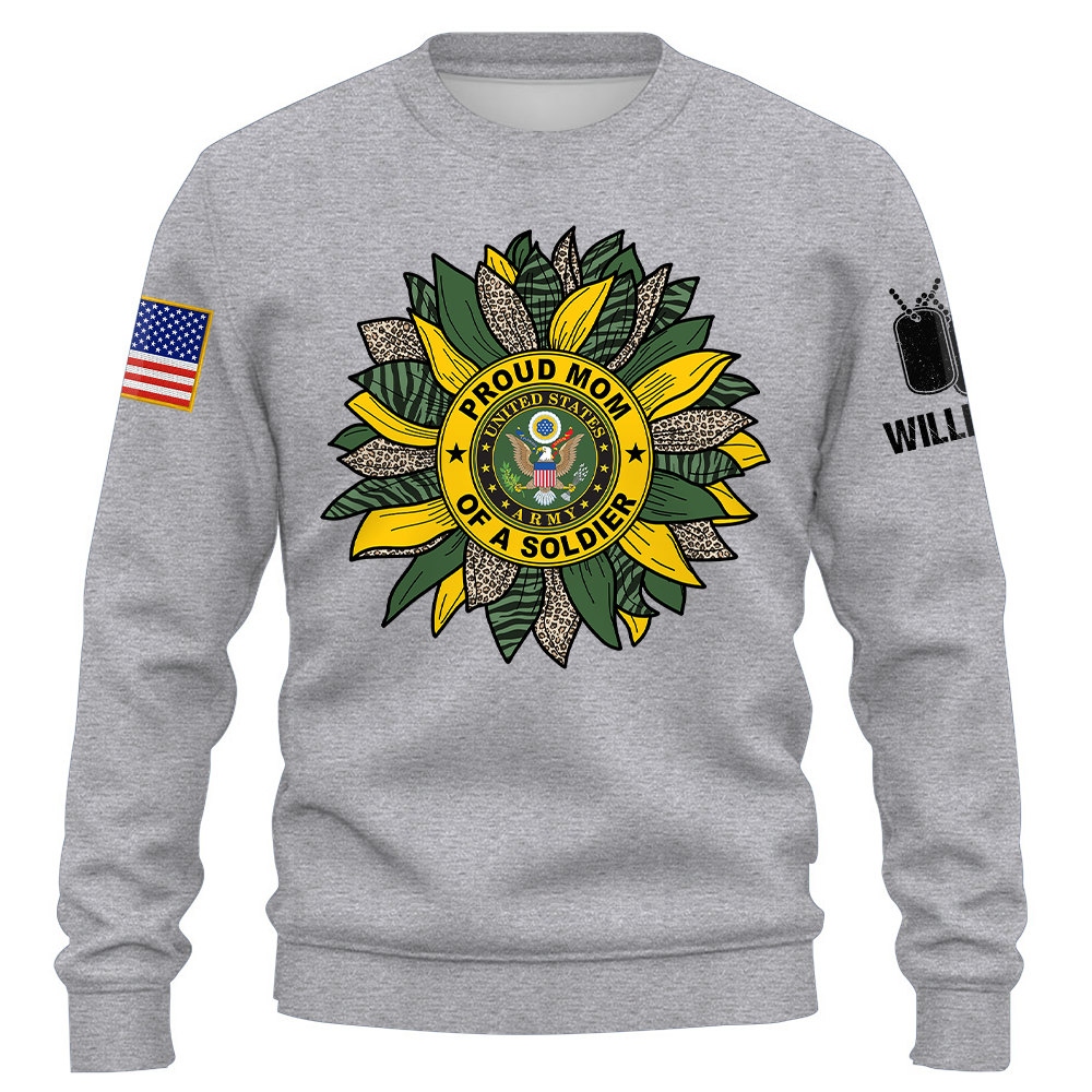 Custom Military Mom Family Love Sunflower Shirts Personalize Family Shirt Custom All Military Branches K1702 Trhn