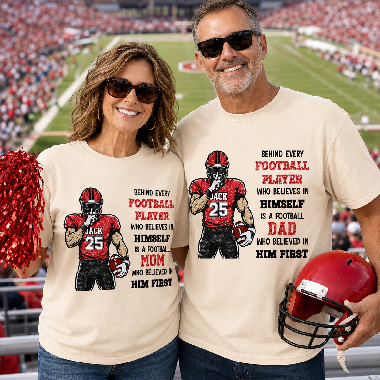 Behind Every Football Player Shirt Gift For Her Him Sports Mom L0411 VH01