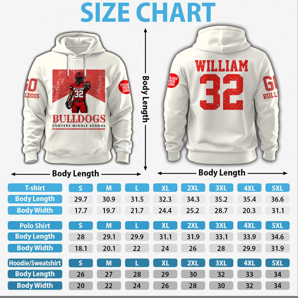 Custom Art Football Player Game Day  School Mascot Personalized Shirt Custom Team Name K1702 MT2